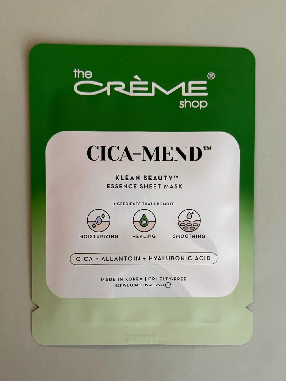 THE CRÈME SHOP Cica-Mend Klean Beauty Essence Sheet Masks 5 Pack Soothes Skin